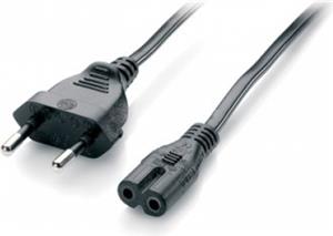 Kabel za napajanje, EURO M (ravni) -> IEC320 C7 Ž 1,8 m, crni