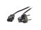 Kabel za napajanje, IEC320 C13 Ž ravni -> Schuko M kutni 0,75 m, crni