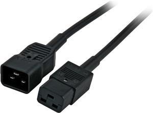 Kabel za napajanje, IEC320 C19 Ž ravni -> C20 M ravni 2,5m, crni