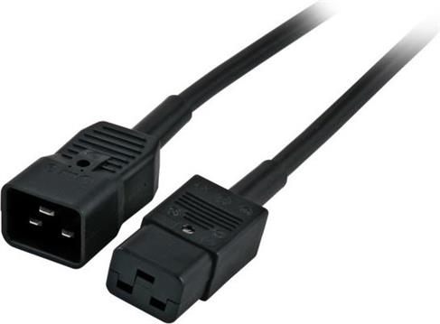 Kabel za napajanje, IEC320 C19 Ž ravni -> C20 M ravni 2,5m, crni