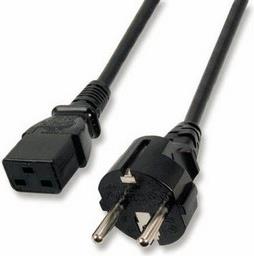 Kabel za napajanje, IEC320 C19 Ž ravni -> Schuko M ravni 3,0m, crni