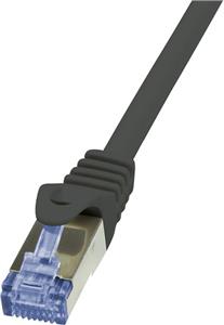S/FTP prespojni kabel Cat.6a LSZH Cu AWG26, crni, 1,0 m