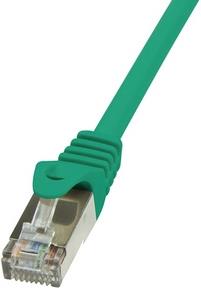 S/FTP prespojni kabel Cat.6a LSZH Cu AWG26, zeleni, 1,0 m