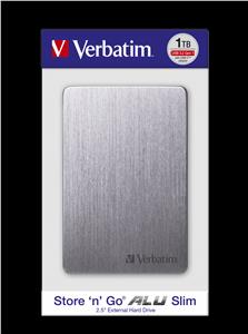 Externi hard disk Verbatim #53662 Store'n'Go Alu slim 2.5" (6,35Cm) 1TB USB 3.2 GEN1 sivi