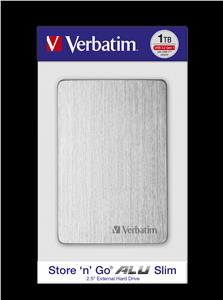 Externi hard disk Verbatim #53663 Store'n'Go Alu slim 2.5" (6,35Cm) 1TB USB 3.2 GEN1 srebrni
