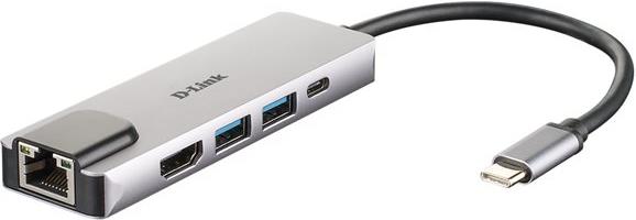 D-LINK USB-C 5-port USB 3.0 hub HDMI