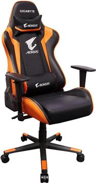 GIGABYTE AORUS Gaming Chair AGC300 V2 Black + Orange, headrest & lumbar cushion, 120kg max load