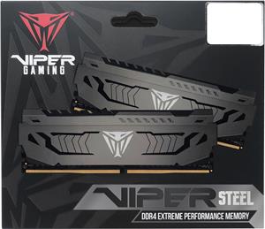 Patriot Viper Steel Kit 16GB (2x8GB) DDR4-3600 DIMM PC4-28800 CL18, 1.35V, PVS416G360C8K