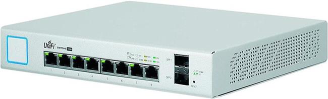 Switch UBIQUITI UniFi Managed US-8-150W, 10/100/1000, 8-port + 2xSFP, PoE, 150W