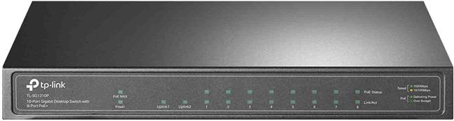 TP-LINK | Switch | TL-SG1210P | Unmanaged | Desktop | 1 Gbps (RJ-45) ports quantity 1 | SFP ports quantity 1 | PoE ports quantity | PoE+ ports quantity 8 | Power supply type | 36 month(s)