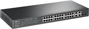 TP-Link JetStream 24-Port PoE+ Smart preklopnik (Switch), 24×10/100M, 2×G-LAN, 2×G SFP, 250W, 1U 19" rackmount