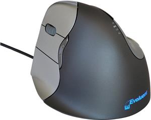 Evoluent VerticalMouse 4 Left - mouse - USB - gray, silver