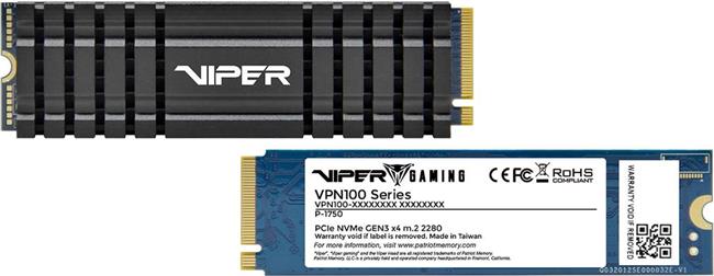 Patriot Viper VPN100 - solid state drive - 2 TB - PCI Express 3.0 x4 (NVMe) VPN100-2TBM28H