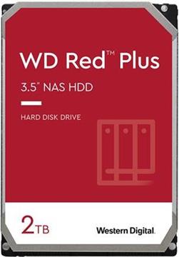 WD Red Plus 2TB NAS Hard Disk Drive - 5400 RPM Class SATA 6Gb/s, CMR, 128MB Cache, 3.5 Inch - WD20EFZX