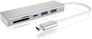 Icybox IB-HUB1413C-CR 3 port USB-C hub with card reader