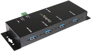StarTech.com 4-Port USB 3.0 Hub - Industrial USB Expansion Hub with ESD Protection - TAA Compliant - Metal Mountable USB Hub (ST4300USBM) - hub - 4 ports