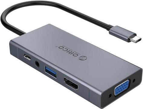 Docking station USB-C, 5 in 1, USB 3.0, HDMI, VGA, audio, PD 60W, ORICO MC-U501P