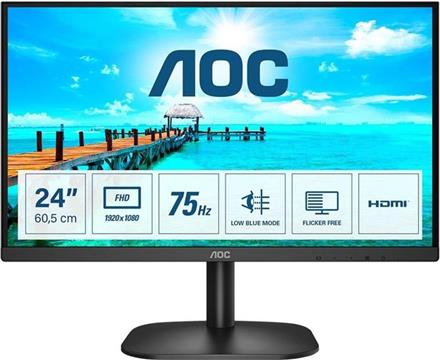 60cm/24'' (1920x1080) AOC 24B2XHM2 - B2 Series 16:9 4ms HDMI VGA VESA Full HD Black