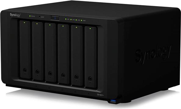 Synology DS1621+ DiskStation 6-bay All-in-1 NAS server, 2.5"/3.5" HDD/SSD/M.2 podrška, Wake on LAN/WAN, 4×G-LAN