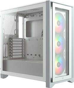 CORSAIR iCUE 4000X RGB Tempered Glass Mid-Tower ATX Case — White
