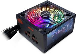 INTER-TECH Power Supply Argus RGB-650W CM II, 650W, 80+ GOLD, Modular, RGB, 140mm fan