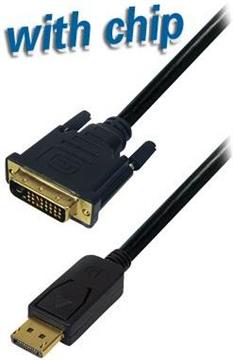 Transmedia DisplayPort plug to DVI 24 1 plug, 1,8 m