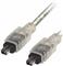 Transmedia Firewire 4 pin plug to 4 pin, 3m transparent