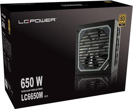 LC Power Super Silent Modular Series LC6650M V2.31 - power supply - 650 Watt