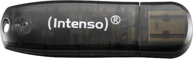 Intenso 16GB Rainbow Line USB 2.0 Memory Stick - Black