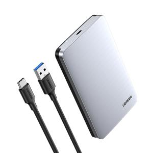 Ugreen 2.5 '' SATA disc case silver + USB-C-USB-A cable
