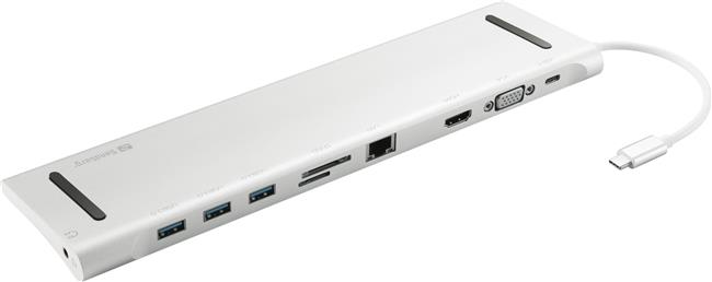 Sandberg USB-C 10 in 1 Docking Station for Laptops