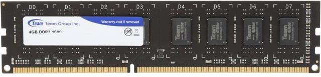 Memorija Team Elite - DDR3 - 4 GB - DIMM 240-pin, TED34G1600C1101