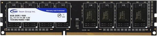 Memorija Team Elite - DDR3 - 8 GB - DIMM 240-pin, TED38G1600C1101