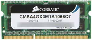 Memorija CORSAIR Mac Memory - DDR3 - 4 GB - SO-DIMM 204-pin, CMSA4GX3M1A1066C7