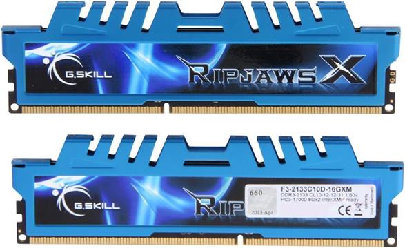 G.Skill Ripjaws X 16GB DDR3 16GXM Kit 2133 CL10 (2x8GB)