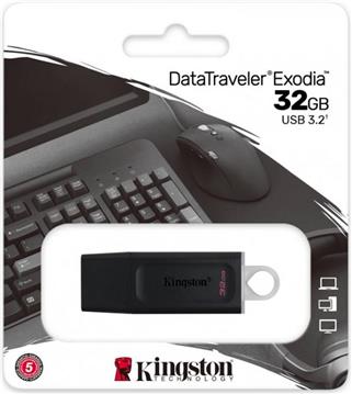 KINGSTON 32GB USB3.2 Gen 1 DataTraveler Exodia (Black + White)