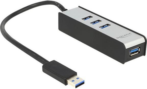 DeLock USB 3.0 External Hub 4 Port - hub - 4 ports