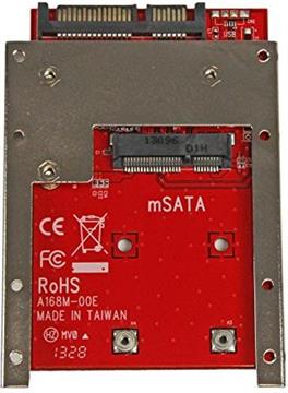 mSATA SSD to 2.5in SATA Adapter Converter - mSATA to SATA Adapter for 2.5in bay with Open Frame Bracket and 7mm Drive Height (SAT32MSAT257) - storage controller - SATA 6Gb/s - SATA 6Gb/s