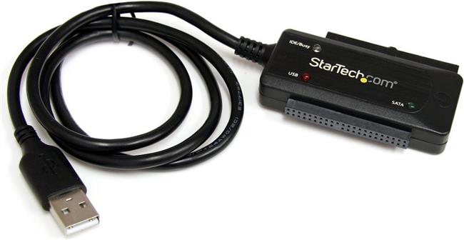 StarTech.com USB 2.0 to IDE SATA Adapter - 2.5 / 3.5 SSD / HDD - USB to IDE & SATA Converter Cable - USB Hard Drive Adapter (USB2SATAIDE) - storage controller - ATA / eSATA - USB 2.0