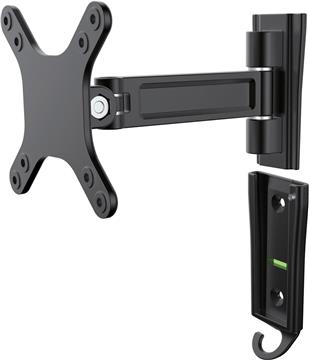 StarTech.com Monitor Wall Mount - Single Swivel - Supports Monitors 13 to 34 - VESA Monitor Wall Mount Bracket - Black (ARMWALLS) - adjustable arm