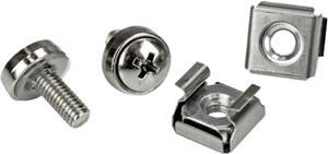 Rack Screws - 20 Pack - Installation Tool - 12 mm M5 Screws - M5 Nuts - Cabinet Mounting Screws and Cage Nuts (CABSCRWM520) rack screws and nuts