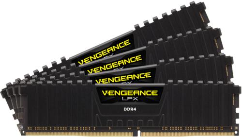 Corsair Vengeance LPX Schwarz 64GB DDR4 Kit 3200, CL16, (4x16GB), CMK64GX4M4E3200C16
