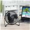 Hama USB-Tischventilator Metall, 20 cm (8), XXL, 2 Geschwindigkeitsstufen