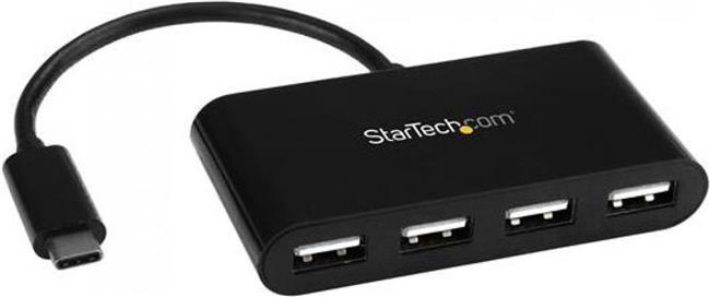 StarTech.com 4-Port USB-C Hub - USB-C to 4x USB-A Hub Adapter - Mini USB 2.0 Hub - Bus-powered USB Type-C Port Expander (ST4200MINIC) - hub - 4 ports