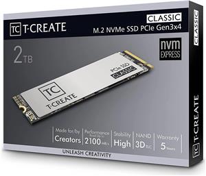 TEAMGROUP T-CREATE CLASSIC - solid state drive - 2 TB - PCI Express 3.0 x4 (NVMe) TM8FPE002T0C611