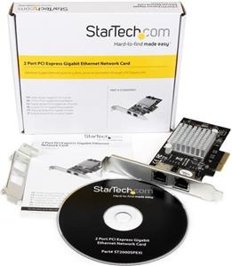 StarTech.com Dual Port PCI Express (PCIe x4) Gigabit Ethernet Server Adapter - 2 Port Network Card - Intel i350 NIC - GbE Network Card (ST2000SPEXI) - network adapter