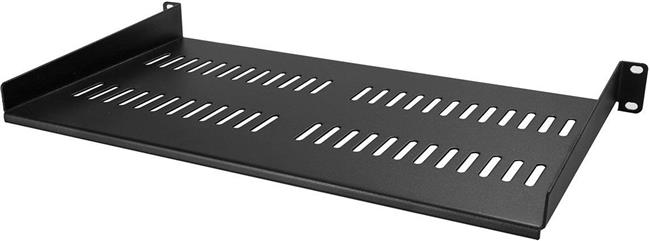 StarTech.com 1U Vented Server Rack Cabinet Shelf - Fixed 10in Deep Cantilever Rackmount Tray for 19 Data/AV/Network Enclosure w/Cage Nuts rack shelf - 1U