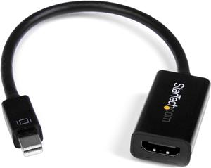 StarTech.com Mini DisplayPort to HDMI Audio / Video Converter - mDP 1.2 to HDMI Active Adapter for Ultrabook / Laptop - 4K @ 30Hz - Black (MDP2HD4KS) - video converter - black