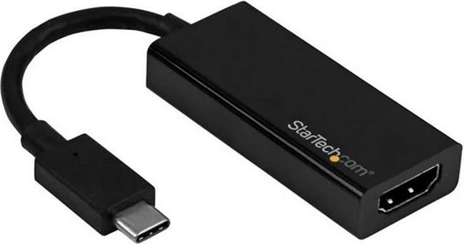 StarTech.com USB C to HDMI Adapter - 4K 60Hz - Thunderbolt 3 Compatible - USB-C Adapter - USB Type C to HDMI Dongle Converter (CDP2HD4K60) - external video adapter - black