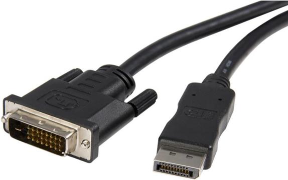 StarTech.com 6ft / 1.8m DisplayPort to DVI Cable - 1920x1200 - DVI Adapter Cable - Multi Monitor Solution for DP to DVI Setup (DP2DVIMM6) - DisplayPort cable - 1.8 m